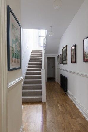 The Clarence - the central hallway and staircase