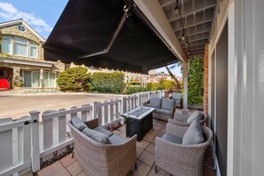 Take in the fresh air by the fire pit 