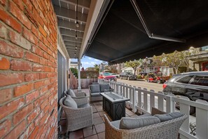 Take in the fresh air by the fire pit 