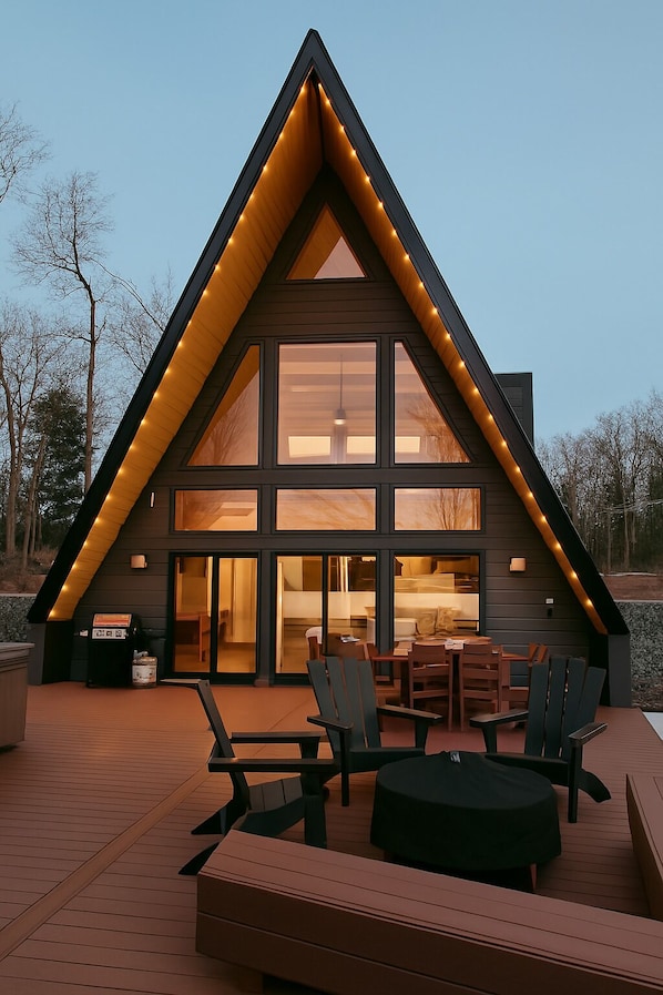 Welcome to Moonlit Peak - a stunning modern A-frame tucked in on the lake.