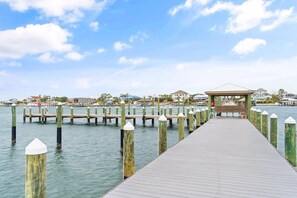 Riverside pier
