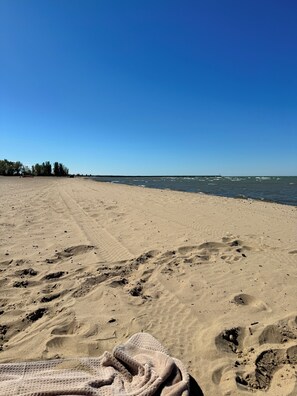 Caseville county park beach 4 min drive from property. 