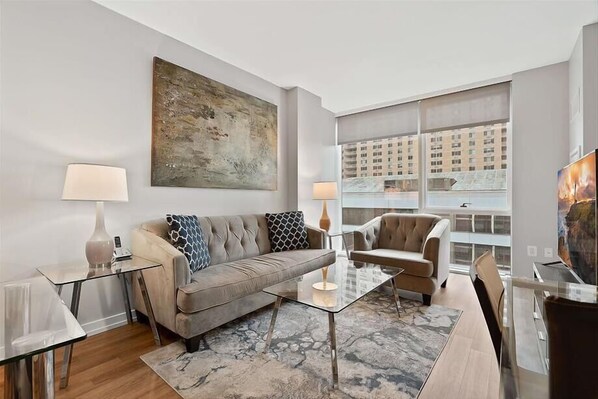 Brookline 1 Bedroom Living Room