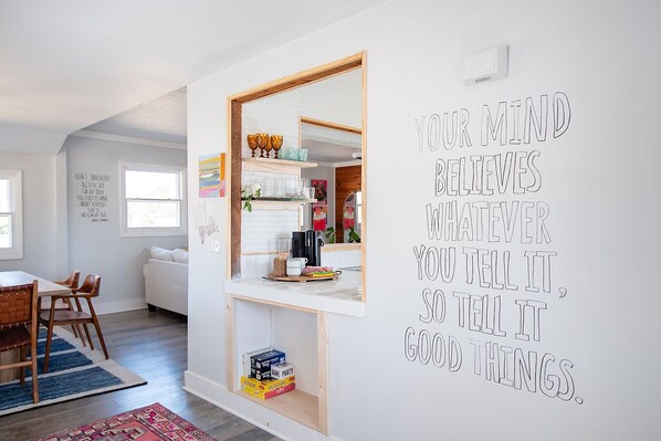 As soon as you walk in, you'll love how warm & inspiring this cottage feels! 
