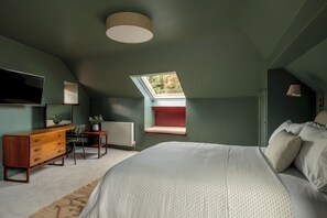This bedroom is on the upper level