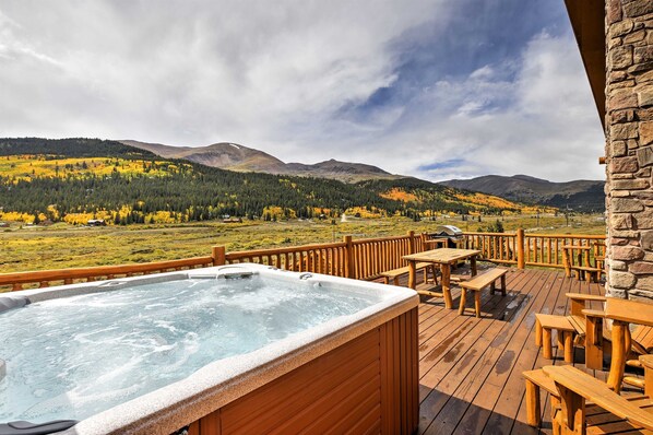 Enjoy the scenery while relaxing in a hot tub