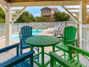 Covered Poolside Seating area
