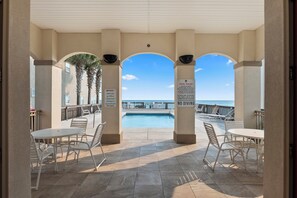 Beachfront community pool