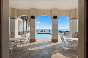Beachfront community pool