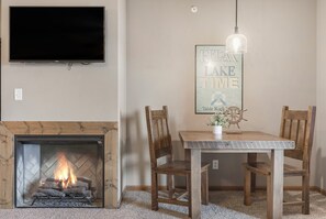 Fireplace and Dining Table