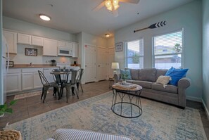 Charming decor that makes you feel at home with a stylish sleeper sofa. (Without A Paddle)