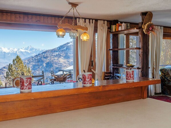 Furniture, Interior Design, Wood, Ceiling, Chair, Table, Room, Wood Stain, Living Room, Hardwood