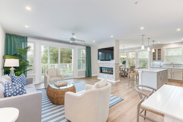 Living Area with Deck Access and Ocean Views