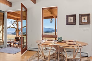 Dining space with a view.