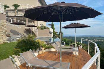 La Cornice sul Garda- Sottobosco- terrace and lake view in residence with pool