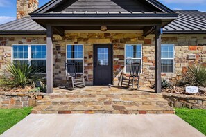 Porch Seating perfect for morning coffee