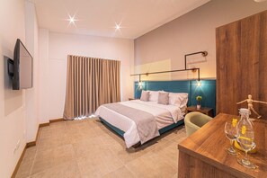 Master bedroom with blackout curtains
