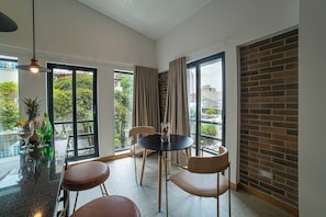 Little dining table with a view