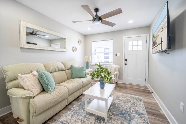 The ultimate getaway base for your crew—bright, modern, and just minutes from the beach.