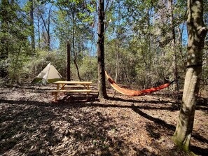 ** TENT & HAMMOCK NOT INCLUDED ** but are available for rent or purchase!