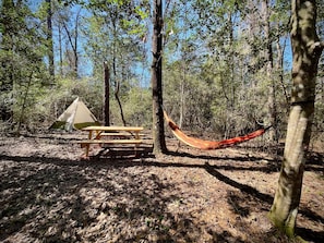 ** TENT & HAMMOCK NOT INCLUDED ** but are available for rent or purchase!