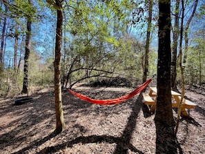 ** TENT & HAMMOCK NOT INCLUDED ** but are available for rent or purchase!