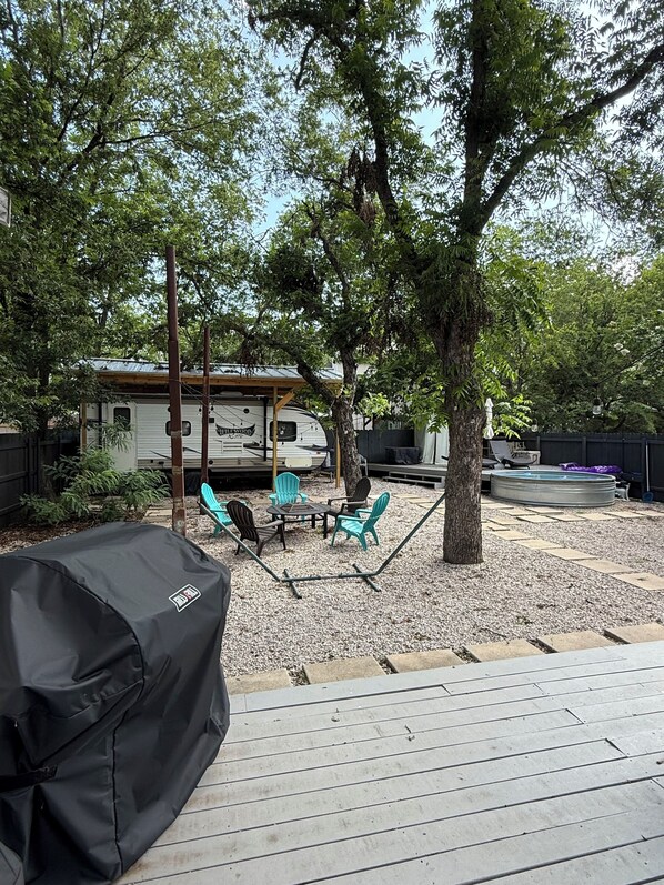 secluded, private yard with shared space