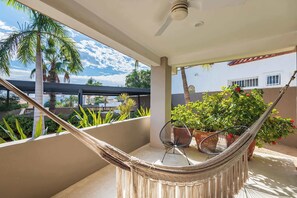 Terraza privada con hamaca 