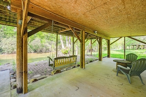 Covered Patio w/ Swing | Riverfront Property