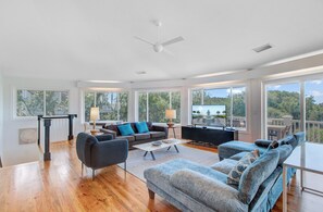 Well-lit, modern interior.