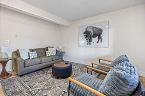 After a day of adventure, our inviting living room is the perfect retreat.