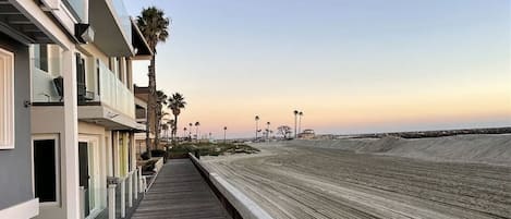Boardwalk at front of house
