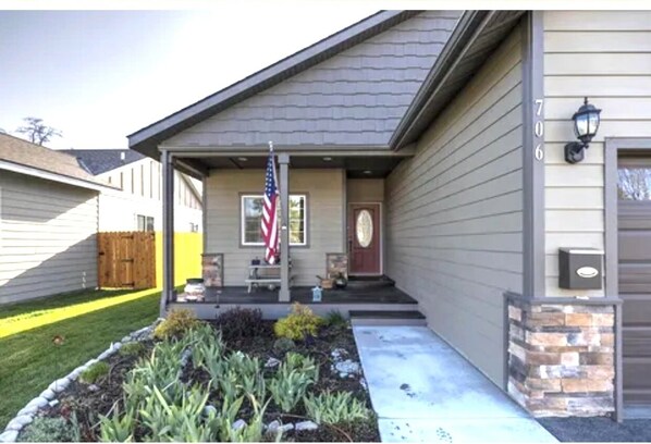 Front entry & garden