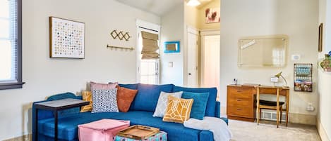 Sofa transforms into a double bed
