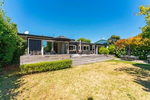 Backyard and deck