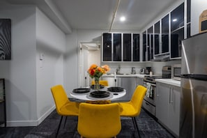 Yellow chairs and modern flair
