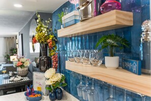 Serene blue in the beautiful kitchen