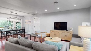 Open living and dining room 