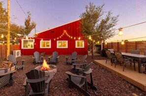 Cozy up by the fire pit!
