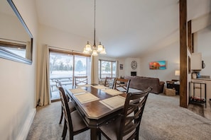 Dining table with seating for 6