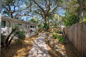 The path to Bayou Hammock is surrounded by Native Florida Plants that benefit the environment and capture the oak dome presence. As oak trees fill the sky with artistic branches and the plants dance in the wind. There are ferns, palms, bamboo & more.