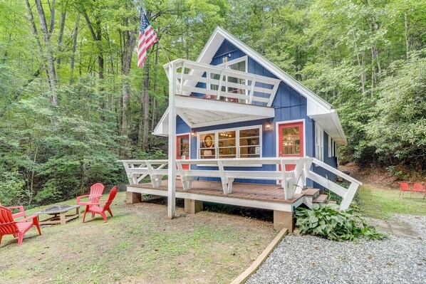 Home is secluded and private with mountain views in winter and plenty of quiet