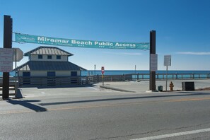 Public beach across the street just 50 yards away.