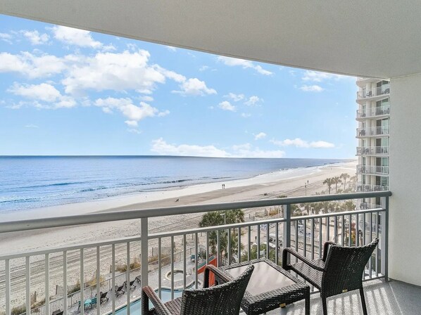 Balcony seating with a view