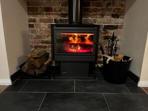 Wood is supplied for your first fire during winter months