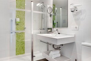Immaculate bathroom offering all the comforts and conveniences of home.