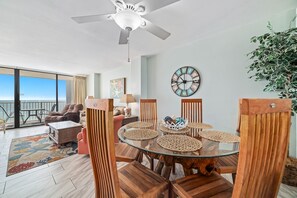 Living and dining areas blend seamlessly