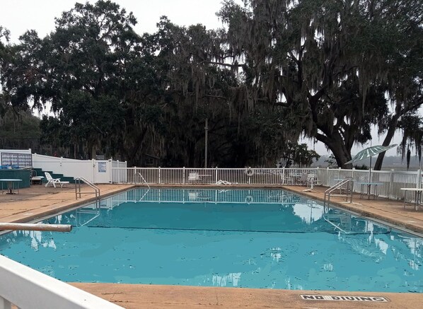 There are actually two large pools, a kiddee pool and hot tub.