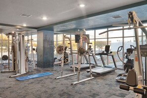 State of the art gym is open 24 hours!