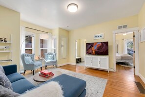 Cozy Living Area with Smart TV and Reading Nook (main level)